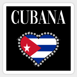 Camiseta de Mujer Cubana Cuban Girl Women T-shirt Sticker